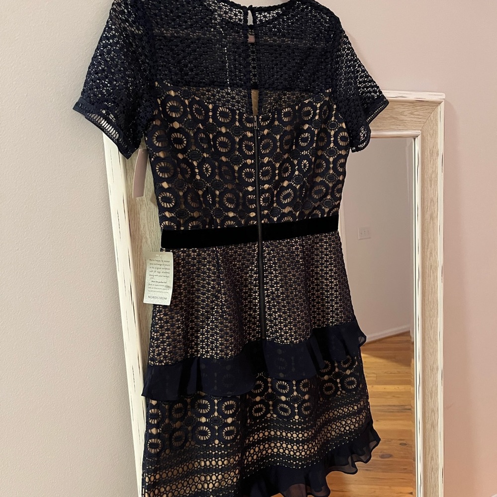 Navy lace dress
